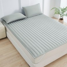 데일리포근 피치스킨 침대 매트리스 도톰한 패드 사계절용 200g, 그레이