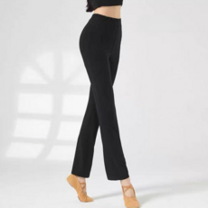 Makone 여성 무용바지 솔리드 하이웨이스트 트레이닝복 일자 댄스바지 심플 필라테스 요가 팬츠 패션