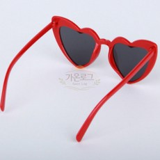 가온로그 뿔테 하트 선글라스 안경 레드 재미있는안경