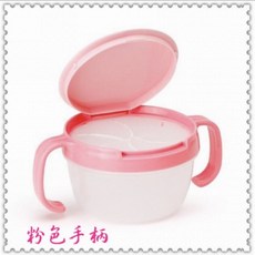 楨豐餅乾零食收納碗 兒童餅乾碗 防灑零食碗 寶寶外出必備, 1個, 粉