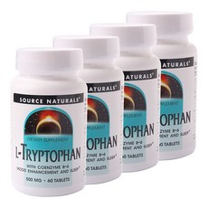 SOURCE NATURALS L-色胺酸&維他命B6錠 500mg, 60顆, 4罐