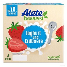 Alete bewusst Joghurt und Erbeere 알레떼 딸기 요거트 10개월 이유식 400g 6팩