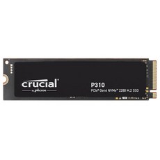 크루셜 Crucial P310 500GB SSD PCIe Gen4 NVMe M2 2280 최대 6600MB/s 노트북 데스크톱 PC 휴대용 게이, 4TB, P310 2280