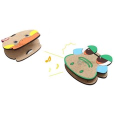 우드 애니멀 캐스터네츠 만들기 4인용 실험세트 과학실험 집콕놀이 관찰 만들기용품, 1개