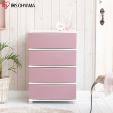 【GOOD LIFE 品好生活】IRIS OHYAMA 愛麗思歐雅瑪 寬寬多彩四層抽屜式組合櫃 CLN-544 53cm（繽紛粉）, 繽紛粉