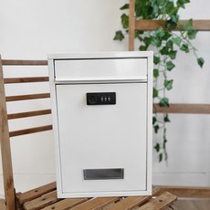 다세대우체통 스마트 비밀번호우체통 전원주택우편함 건의함 모금함 고객소리함 다용도박스, 화이트