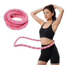 스프링 훌라후프 다이어트 훌라후프 허리 운동 복부 운동 홈트 피트니스 훌라후프, 1개, 핑크색, 1.49kg