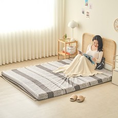(가격인하)하이랩 꿀잠 토퍼 매트리스 베이직 7cm 침대 바닥 국내산 (폴리/누빔)커버