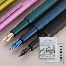 홍디안 만년필 1850 1851 만년필 노트 잉크 3종 카트리지 스타터 입문자 세트 EF촉, 04.홍디안 1851 그린