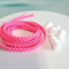 수빠마 수제수경끈 수끈 수경끈 단색, 형광핑크, 1개