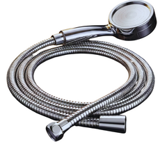 시그니처 꼬임방지 스테인리스 황동 메탈 샤워줄, 오로라 실버, 1.5m