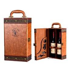 와인케이스 고급 가죽 선물 답례품 포장 단품 보관, 1개, 옐로우 포함 이중