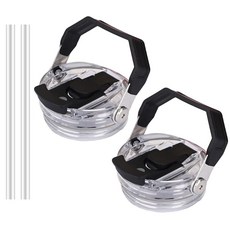 Stanley IceFLOW 로우 스테인리스 스틸 텀블러용 887.2ml(30온스) 및 591.5ml(20온스) 교체용 뚜껑 손잡이 투인원 플립 빨대 가 있는 흘림 방지 텀블, 블랙, 1개