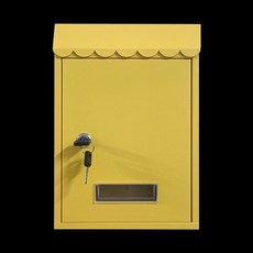 식권함 기부상자 투표함 다용도 흰색열쇠자물쇠, CMB2433 옐로-열쇠