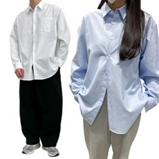 [당일출고]남자 오버핏 셔츠 옥스포드 남방 링클프리 와이셔츠 커플