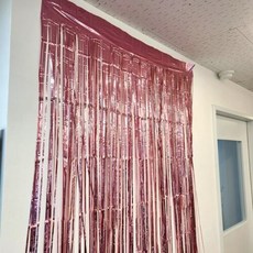 [3323]파티 커튼 생일파티 장식, 1개, 골드