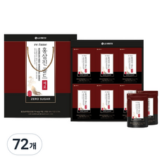리튠 LG생활건강 홍삼진 골드 제로 음료, 72개, 50ml