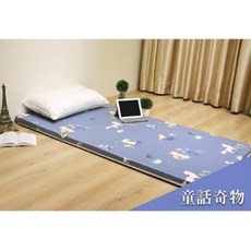 熊棉 x LOHAS 台灣製孟宗竹四季兩用床墊 雙面可拆洗 三折收納 標準雙人5尺 童話奇物