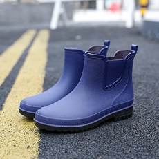 男款防滑時尚防水耐磨雨靴 登山釣魚鞋