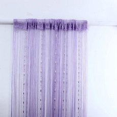 홈 이슬 스크린 술 문 룸 디바이더 도어 커튼 창 문자열, 색상: 10. Light purple
