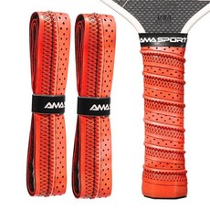 AMA 스포츠 피클볼 패들 그립 테이프 2팩 오버그립 교체용 랩 라켓 미끄럼 방지 리지 쉬운 설치와 오래 지속되는 성능