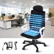 더쎈 차량 가정용 8팬 쿨링시트 여름 송풍 사무실 통풍 바람방석 12V 24V, 1개, 8팬12V,24V공용+가정용아답터220V