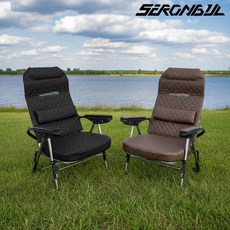 새론불 더블 와이드 레자 낚시의자 골드 블랙 접이식 민물 낚시 의자, 1개