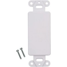 키스톤 이더넷 HDMI 동축 등을 위한 10팩 장식 벽판 흰색 커버 1포트 가정 및 사무실 설치에 이상적임 1포트, Blank Faceplate