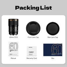 Brightin Star 60Mm F2.8 Aps-C 매크로 렌즈 현미경 캡처 파워 자연 디테일 촬영캐논 Rf Fuji X용, 01 검정색, 05 후지 xf