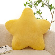 하우쏠 스타 소파쿠션 등 허리 쿠션 베개 솜 포함, 옐로우