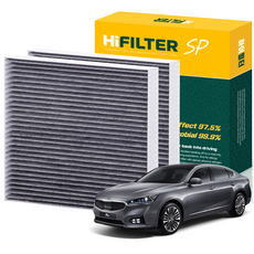 하이필터 기아 자동차 K7 활성탄 에어컨필터, 2개, 올 뉴 K7 (YG) HI-A001