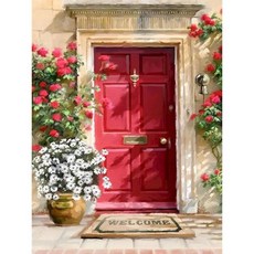 숫자로 PhotoCustom 페인트 40x50cm 캔버스 벽 예술에 그림을위한 성인 DIY 페인트를위한 문 풍경 홈 장식 선물 218273, 20x30cm no frame, 9914308