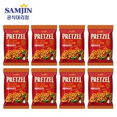 삼진 미니프레첼 매콤한비프맛, 70g, 8개