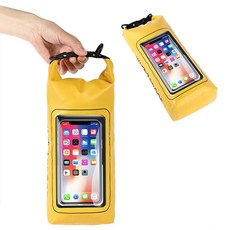 드라이백 스마트폰 터치 방수팩 방수백 2L, 옐로우, 옐로우