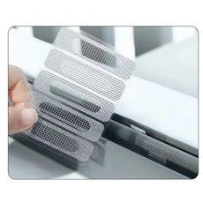 紗窗排水孔防蚊蟲貼 纱窗貼 門窗流水孔防蚊蟲貼 防蚊貼 防蚊紗窗補縫貼 補洞貼 紗窗修補貼 防蟑螂 紗門修補貼, 1個, 【紗窗排水孔防蟲貼】1組5片