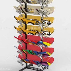 스케이트보드 랙 스탠드 서핑 보관 수납 홀더 정리대 블랙3단25x25x51cm, 1개