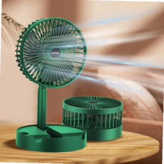 1+1 컴팩트 캠핑용 선풍기 3단 접이식 탁상용선풍기 USB 무선 캠핑 소형 선풍기, 화이트, 화이트