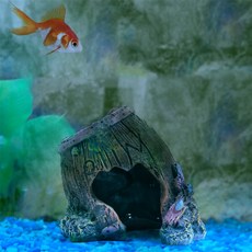 수족관 나무통 장식 구피은신처, 1개