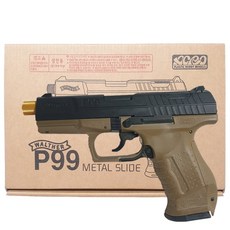 아크로모형 WALTHER P99 메탈슬라이드 버전 TAN색, 1개