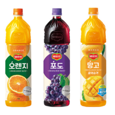 델몬트 100% 오렌지 포도 망고 주스 음료수 1.5L, 6개