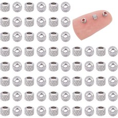 304 스테인리스 소형 론델 비즈 스테인리스색 3x2.5mm 구멍 1.5mm 200개 목걸이 팔찌 미세 공예 DIY, 1개, 색상
