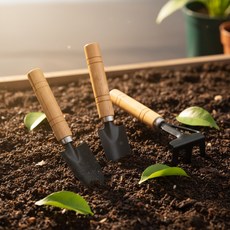 이오디자인 3종 미니 원예 모종삽 세트18CM 원예용품, 1개