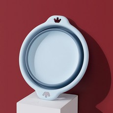콩앤드 접이식 다용도 대야, 스카이블루, 2세트