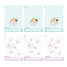 모닝글로리 채움노트 초등 1-2 쓰기10칸 A 6p 세트, 여아(6권), 1세트 여아(6권), 1세트