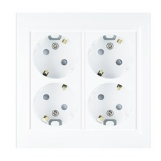 일신전기 둥근형 매입 4구 콘센트 5개입 ISC-14212, 5개