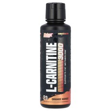 [해외직구] Nutrex Research 뉴트렉스리서치 L-카르니틴 3000 오렌지 망고 15.72 fl oz 465ml 액상 보충제 단일포장, 1