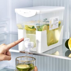 冷水壺帶龍頭 家用水果冷飲桶 3.5L 單濾網, 1套