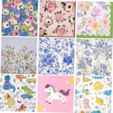 파티용 디자인 테이블 종이 냅킨 20매입, 시크릿 가든