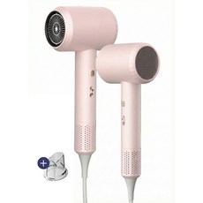 드라이기 지능온도제어 음이온 저소음 여행용 2400W, 핑크색