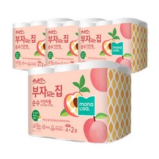 모나리자 부자되는집 순수 키친타올 130매 6롤 x 4팩 화장지 휴지, 4박스
